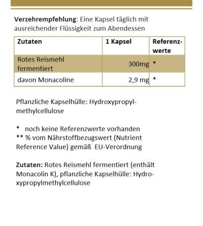 cholestecur extra - Rote-Reismehl Kapseln
