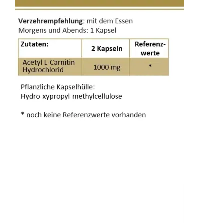 acetyl l-carnitin Kapseln