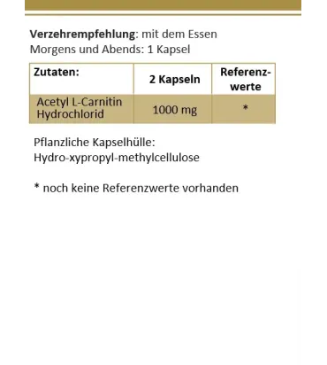 acetyl l-carnitin Kapseln