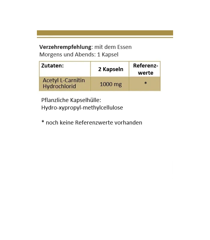 acetyl l-carnitin Kapseln