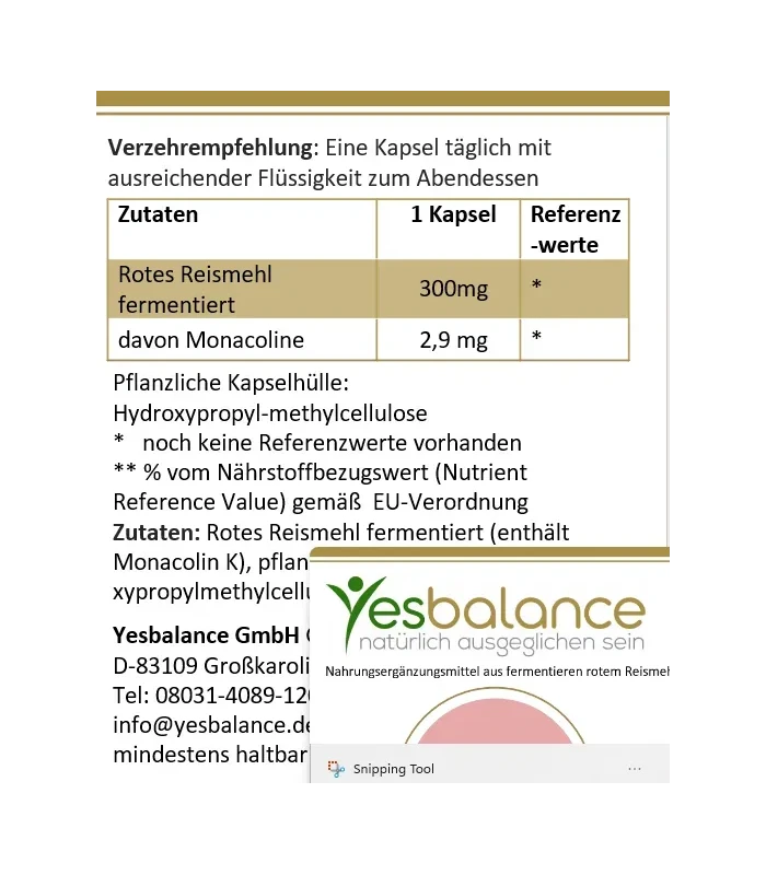 cholestecur extra - Rote-Reismehl Kapseln