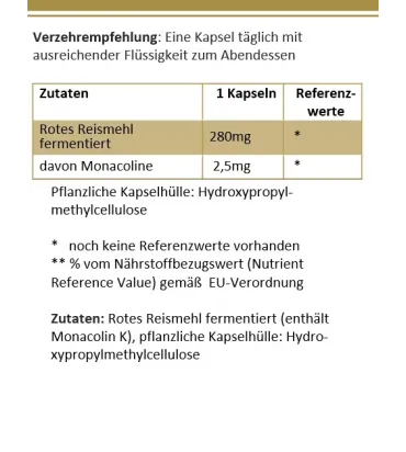 cholestecur forte - Fermentierte Rote-Reismehl Kapseln