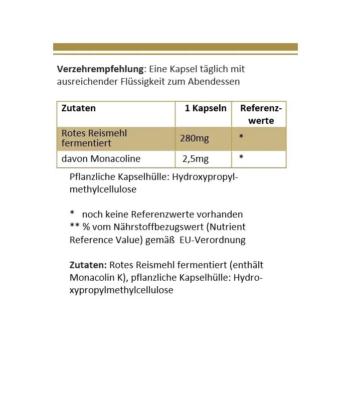 cholestecur forte - Fermentierte Rote-Reismehl Kapseln