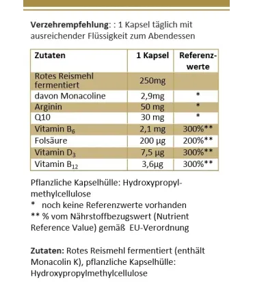 cholestecur intens - Natürliches Kombipräparat mit Monakolin K