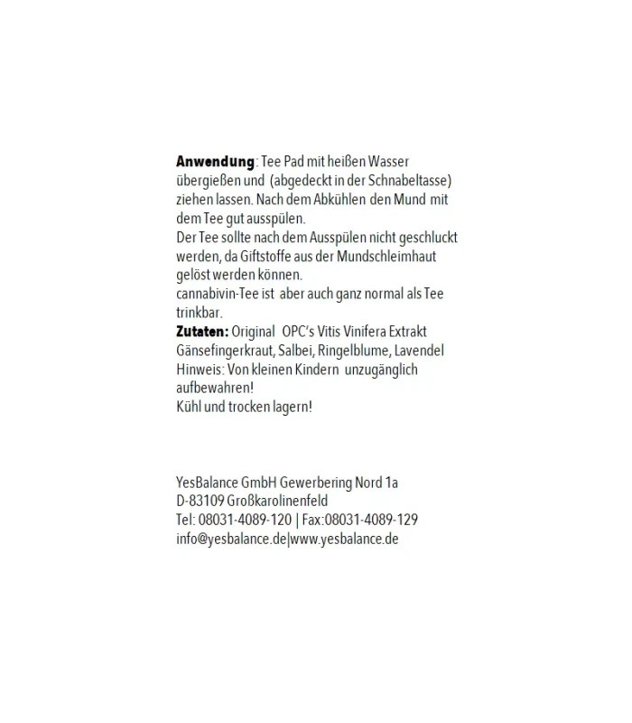 Dentohelp Mundtee - pflegende Mundspülung (15 Pads)