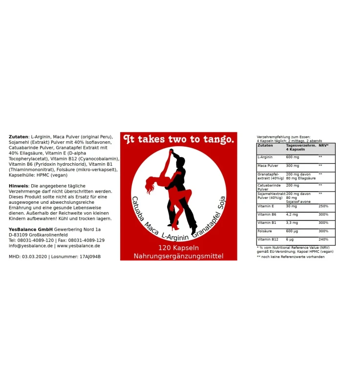 It takes two to tango - Für Sie - Nahrungsergänzungsmittel