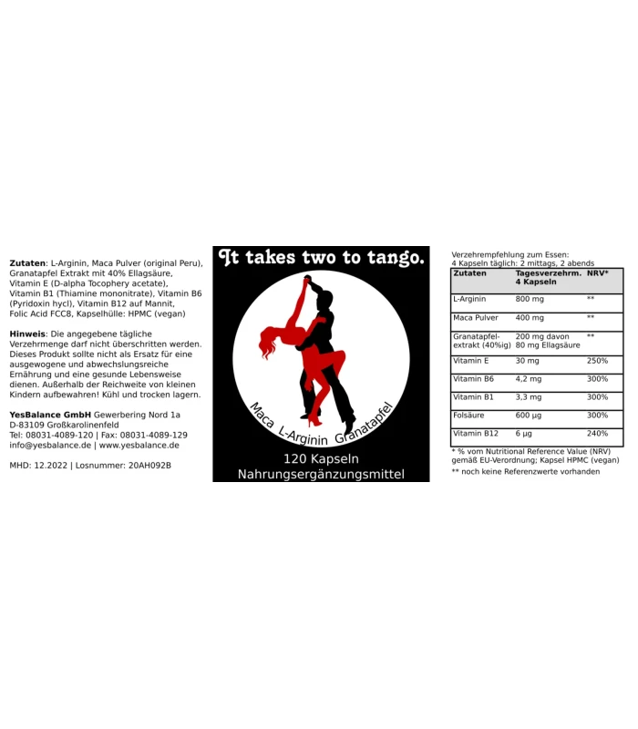 It takes two to tango - Für Sie und Ihn - Nahrungsergänzungsmittel