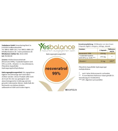resveratrol 99% Kapseln