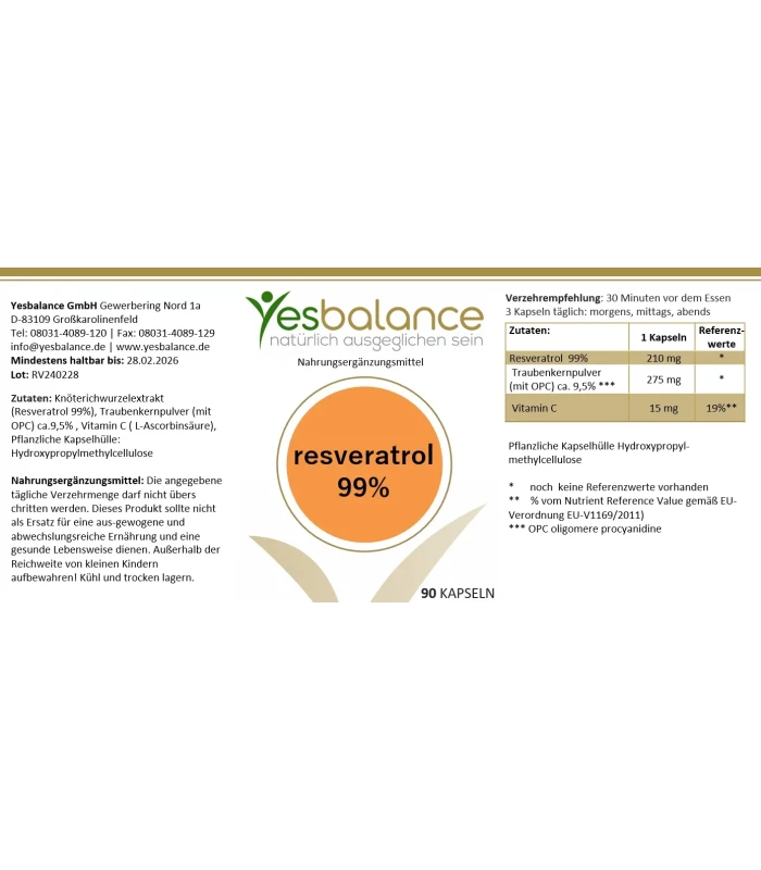 resveratrol 99% Kapseln