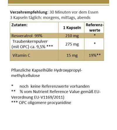 resveratrol 99% Kapseln