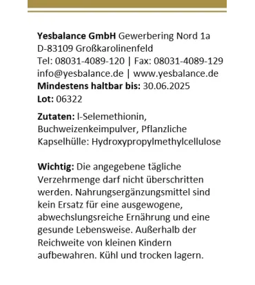 l-selen organisch Kapseln