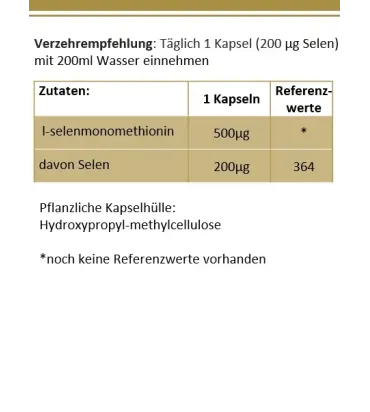 l-selen organisch Kapseln