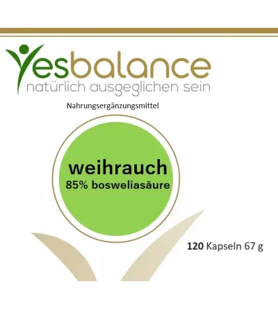 Weihrauch 85% Boswelliasäure, 120 Kapseln