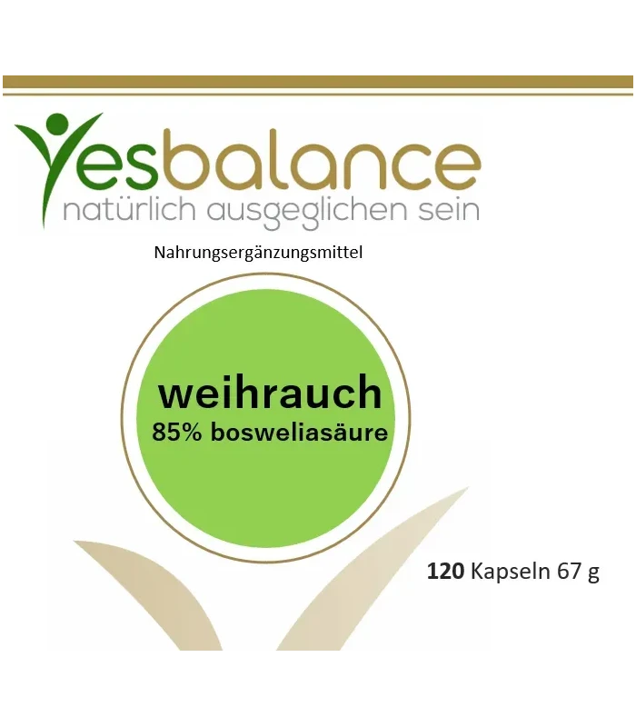 Weihrauch 85% Boswelliasäure, 120 Kapseln
