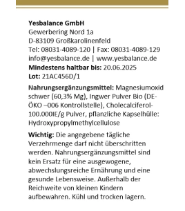 MIGRINI mit Magnesium, Bio Ingwer + Vitamin  D3