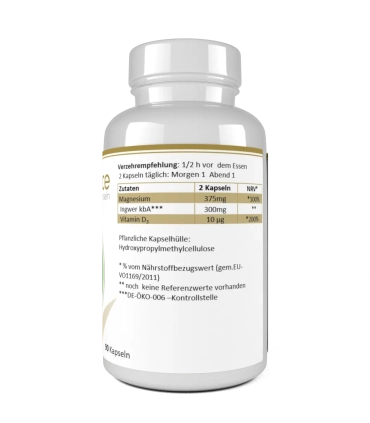 MIGRINI mit Magnesium, Bio Ingwer + Vitamin  D3