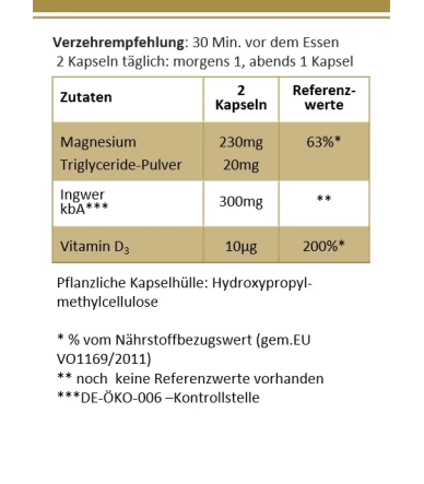 Magnesiumoxid Kapseln für Ausdauer, Muskelaufbau und innere Ruhe