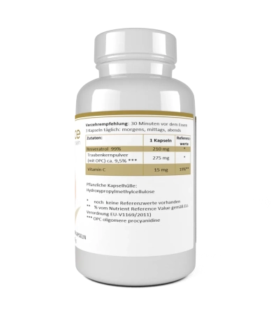 resveratrol 99% Kapseln: Natürlicher Booster für Abwehr, Haut, Knochen