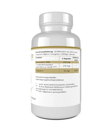 resveratrol 99% Kapseln: Natürlicher Booster für Abwehr, Haut, Knochen