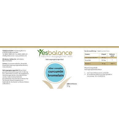 Leber complex Curcumin & Bromelain: Nahrungsergänzung für Ihre Leber