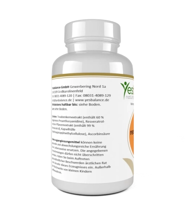 resveratrol 99% Kapseln: Natürlicher Booster für Abwehr, Haut, Knochen