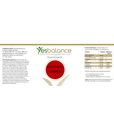 cholestecur intens - Natürliches Kombipräparat mit Monakolin K