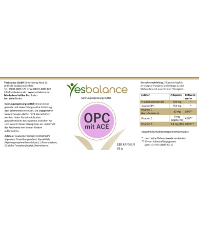 OPC+ACE Kapseln: Stärken Immunsystem, Haut & Herz: Mehr Energie!