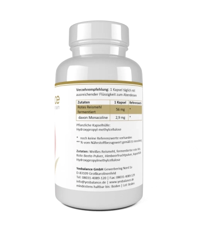 Yesbalance Cholestecur Extra – Fermentierter Reis-Extrakt & Q10