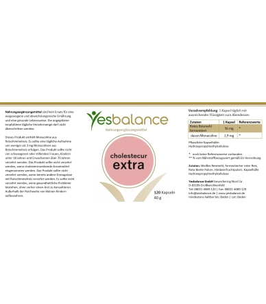 Yesbalance Cholestecur Extra – Fermentierter Reis-Extrakt & Q10