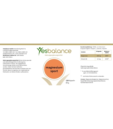 magnesium sport – Magnesiumbisgycinat & Magnesiumcitrat | Yesbalance