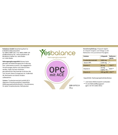 Yesbalance OPC mit ACE – Natürliche Vitalstoff-Kombination