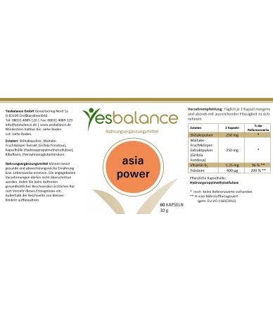 Yesbalance Asia Power – Pflanzenextrakte Supplement