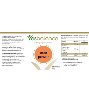 Yesbalance Asia Power – Pflanzenextrakte Supplement