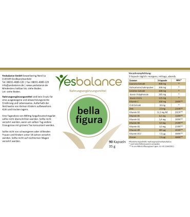 Yesbalance Bella Figura – Pflanzenextrakte & Vitamine