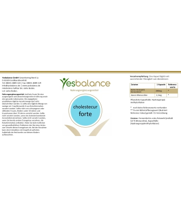 cholestecur forte - Fermentierte Rote-Reismehl Kapseln