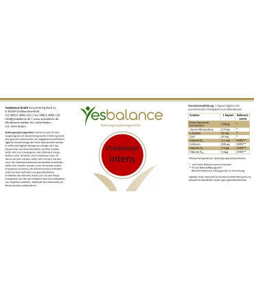 cholestecur intens - Natürliches Kombipräparat mit Monakolin K
