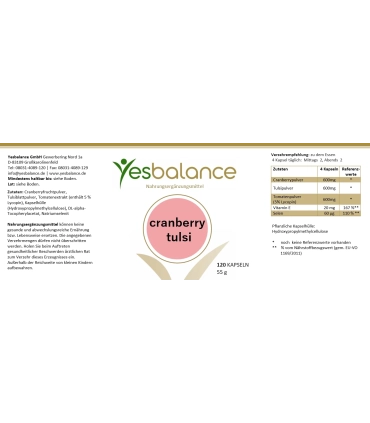 YesBalance Cranberry Tulsi – Pflanzenextrakt-Komplex