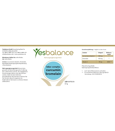 Leber complex Curcumin & Bromelain: Nahrungsergänzung für Ihre Leber