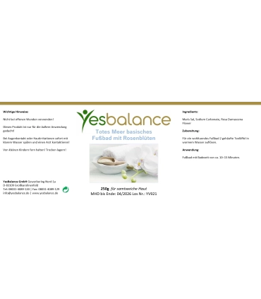 Totes Meer Badesalz mit Bio Rosenblättern - für eine samtweiche Haut