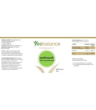 Weihrauch 85% Boswelliasäure zur Linderung von Arthrose, Rheuma