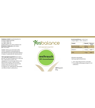 Weihrauch 85% Boswelliasäure zur Linderung von Arthrose, Rheuma