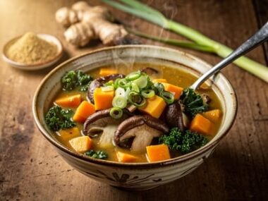 Immun-Power-Suppe mit Shiitake und Miso: Ideal gegen Erkältungen!